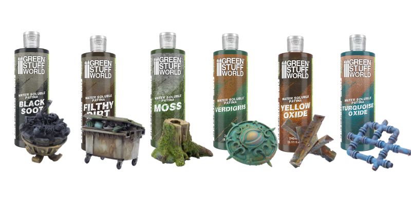 GSW-Patinas und Beispiele auf Miniaturen